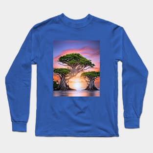 Surreal Banyan Sunset Long Sleeve T-Shirt